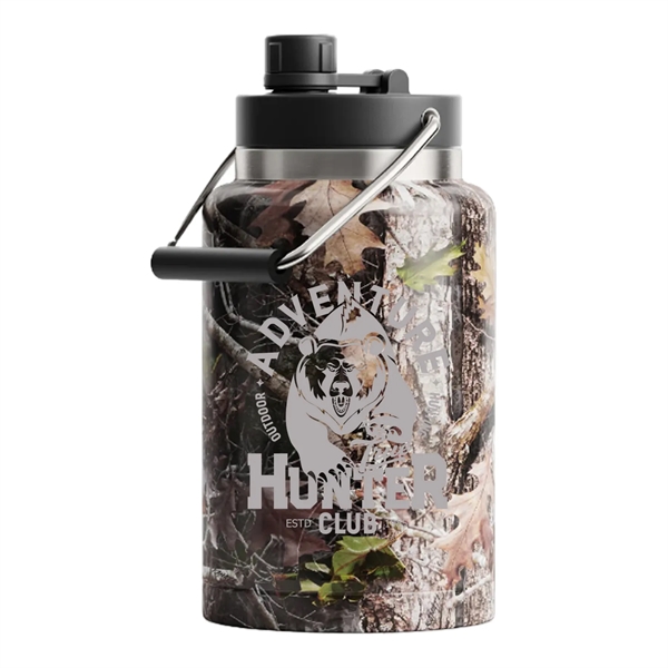 RTIC half gallon insulated stainless steel jug with spill-proof lid, wide... from ASI 74601 Calico