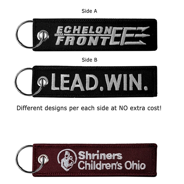 Embroidered key tag that measures 1 1/2" x 5" with twill... from ASI 90160 Suntex Industries
