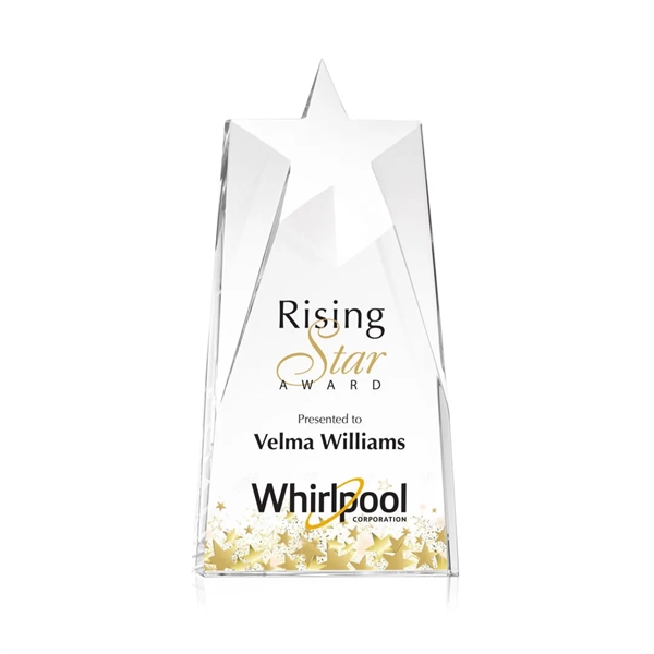 Our prestigious Thick Optical Crystal Millington Star VividPrint™ Award on base... from ASI 84592 St Regis Group / St Regis