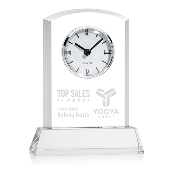 Our stunning Optical Crystal Sheffield Clock on Newhaven Base is a... from ASI 84592 St Regis Group