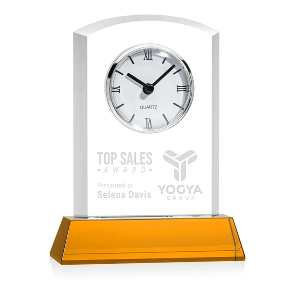 Our stunning Optical Crystal Sheffield Clock on Newhaven Base is a... from ASI 84592 St Regis Group