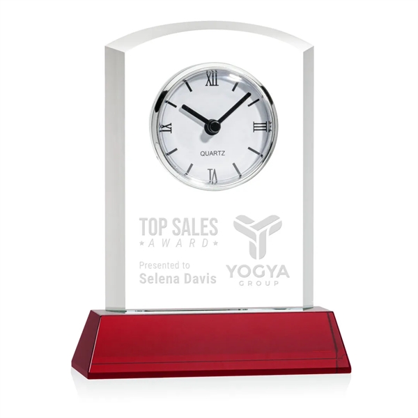 Our stunning Optical Crystal Sheffield Clock on Newhaven Base is a... from ASI 84592 St Regis Group