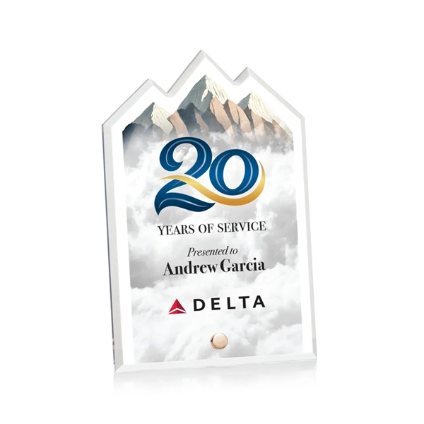 The Polaris Summit Award features a beveled acrylic pane with mountain... from ASI 84592 St Regis Group / St Regis