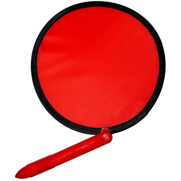 7' round foldable nylon fan with pen handle... from ASI 57956 Graphco line