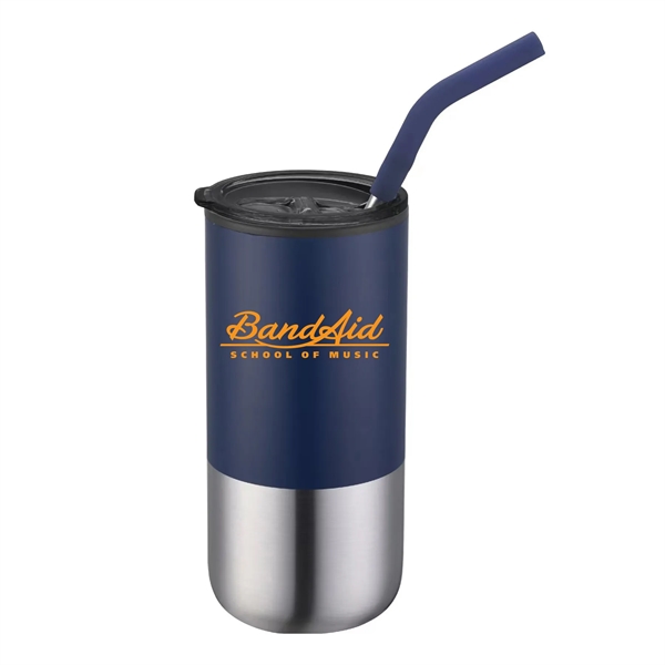 16 Oz Stainless Steel Tumbler with Straw... from ASI 34800 Alstar Creations
