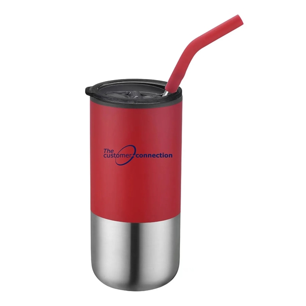 16 Oz Stainless Steel Tumbler with Straw... from ASI 34800 Alstar Creations