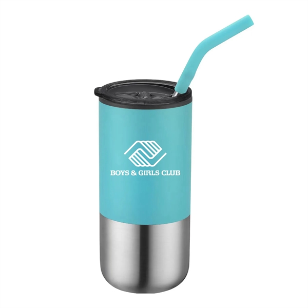 16 Oz Stainless Steel Tumbler with Straw... from ASI 34800 Alstar Creations