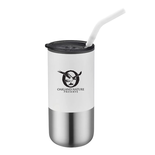 16 Oz Stainless Steel Tumbler with Straw... from ASI 34800 Alstar Creations
