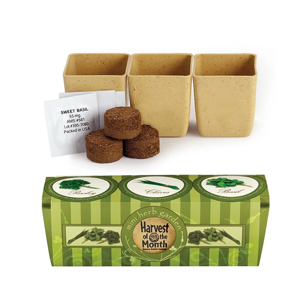 Herb garden set made from reclaimed organic materials fully biodegradable fiber... from ASI 79530 Prime Line