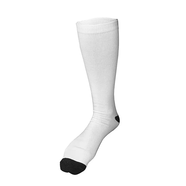 Pair of polyester, cotton and elastane dye sublimated dress socks.... from ASI 62660 Innovation Line
