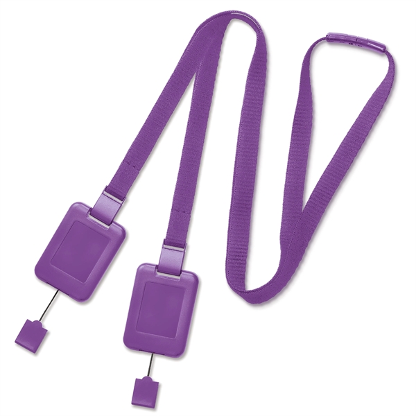 2 hooks so mask or credentials are always facing forward. Detachable... from ASI 79898 Promovision / PROMOVISION