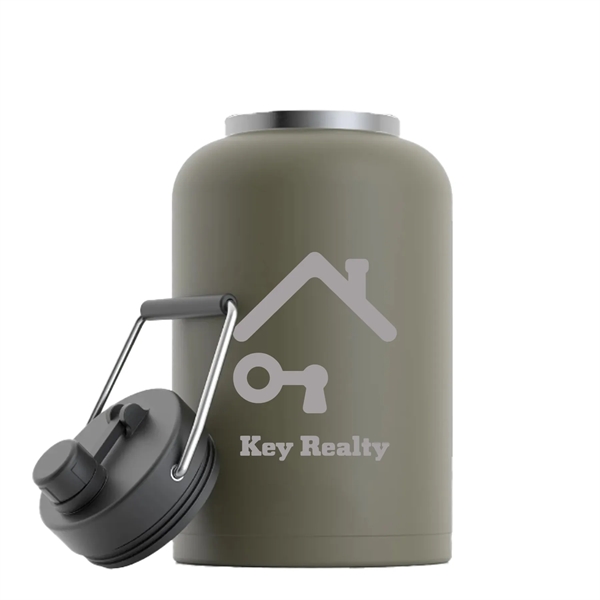 RTIC one gallon insulated stainless steel jug with spill-proof lid, wide... from ASI 74601 Calico