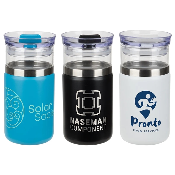 12 oz Glass Tumbler & Vacuum Insulated Cooler... from ASI 36730 Ariel Premium Supply Inc