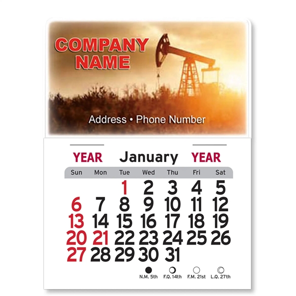 4"H x 3"W Peel-N-Stick® vinyl 12-month calendars with full-color digital imprint... from ASI 54040 Fey Promo / Fey Calendar Impressions
