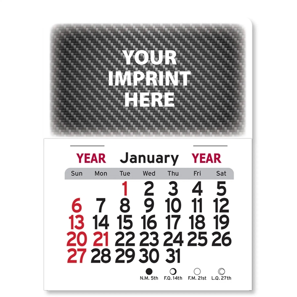 4"H x 3"W Peel-N-Stick® vinyl 12-month calendars with full-color digital imprint... from ASI 54040 Fey Promo / Fey Calendar Impressions