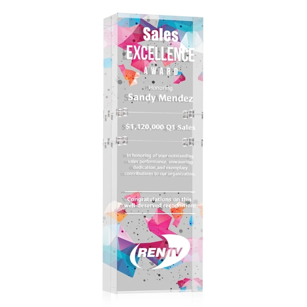 Elevate recognition to a new level with our Acrylic Derringer VividPrint™... from ASI 84592 St Regis Group / St Regis