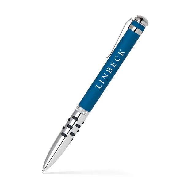 Modern twist action aluminum ballpoint pen with bold color barrel.... from ASI 55583 GMG Pen / Ultra PENWORKS