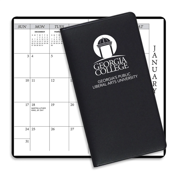 6.75"H x 3.62"W 14-month pocket planner with vinyl cover.... from ASI 54040 Fey Promo / Fey Calendar Impressions