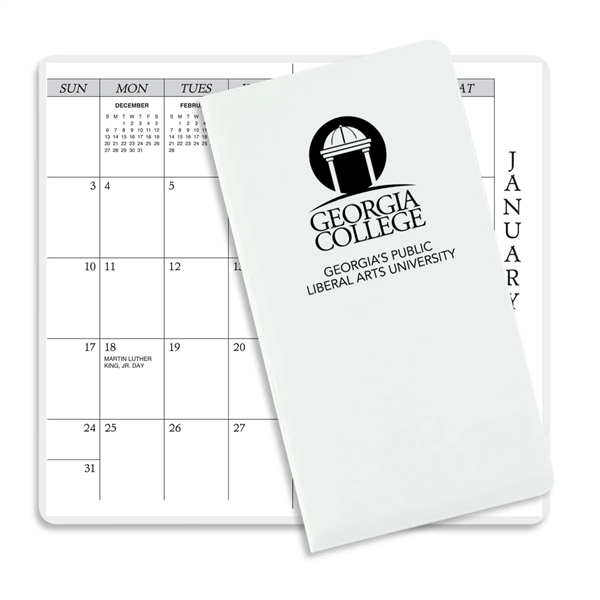 6.75"H x 3.62"W 14-month pocket planner with vinyl cover.... from ASI 54040 Fey Promo / Fey Calendar Impressions