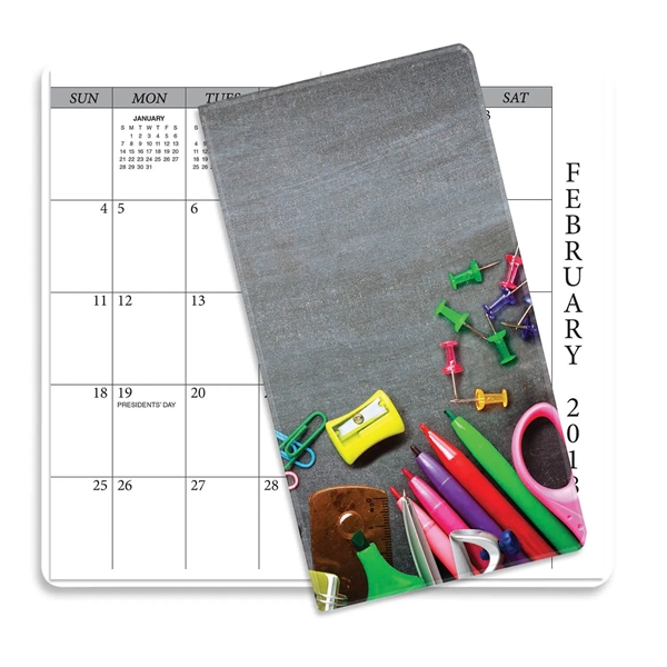 6.75"H x 3.62"W 14-month pocket planner with vinyl cover.... from ASI 54040 Fey Promo / Fey Calendar Impressions
