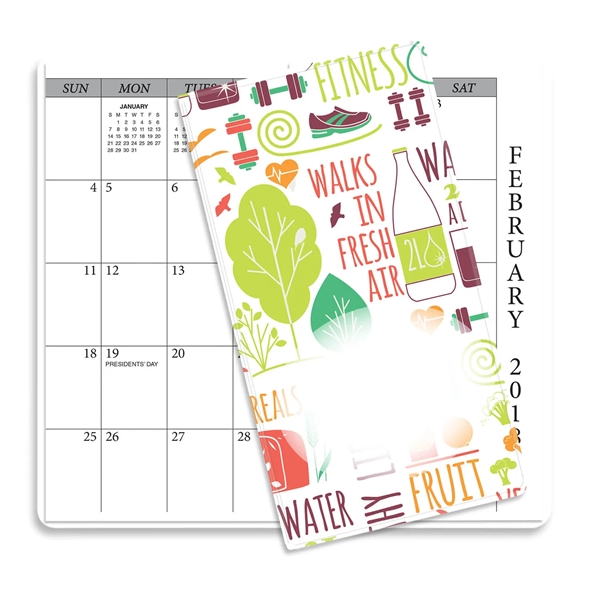 6.75"H x 3.62"W 14-month pocket planner with vinyl cover.... from ASI 54040 Fey Promo / Fey Calendar Impressions