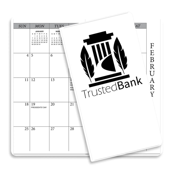 6.75"H x 3.62"W 14-month summer academic planner with vinyl cover.... from ASI 54040 Fey Promo / Fey Calendar Impressions