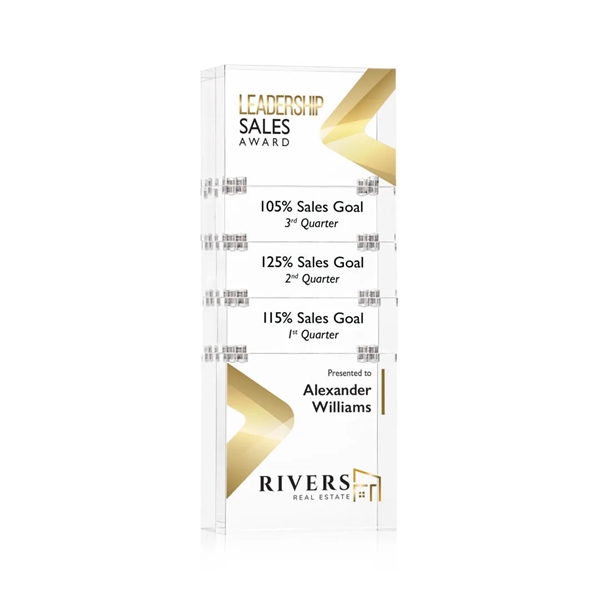 Elevate recognition to a new level with our Acrylic Derringer VividPrint™... from ASI 84592 St Regis Group / St Regis