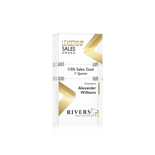 Elevate recognition to a new level with our Acrylic Derringer VividPrint™... from ASI 84592 St Regis Group / St Regis