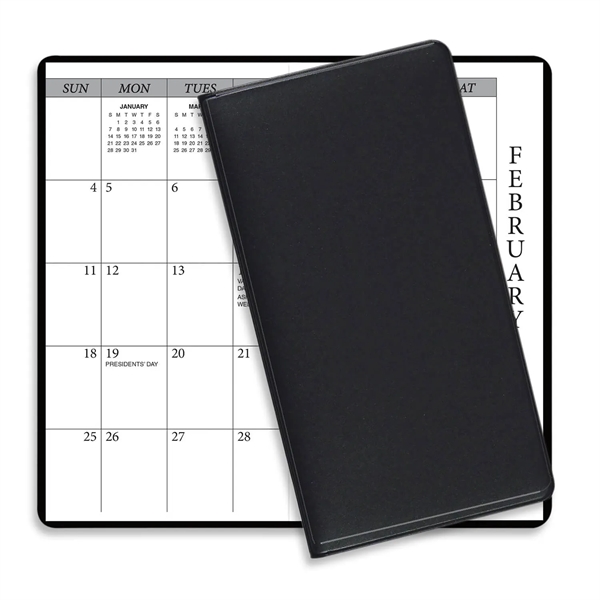 6.75"H x 3.62"W 14-month summer academic planner with vinyl cover.... from ASI 54040 Fey Promo / Fey Calendar Impressions