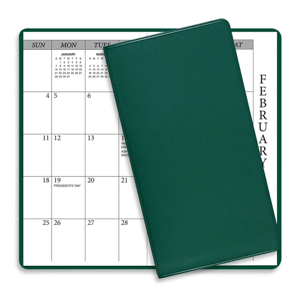 6.75"H x 3.62"W 14-month summer academic planner with vinyl cover.... from ASI 54040 Fey Promo / Fey Calendar Impressions