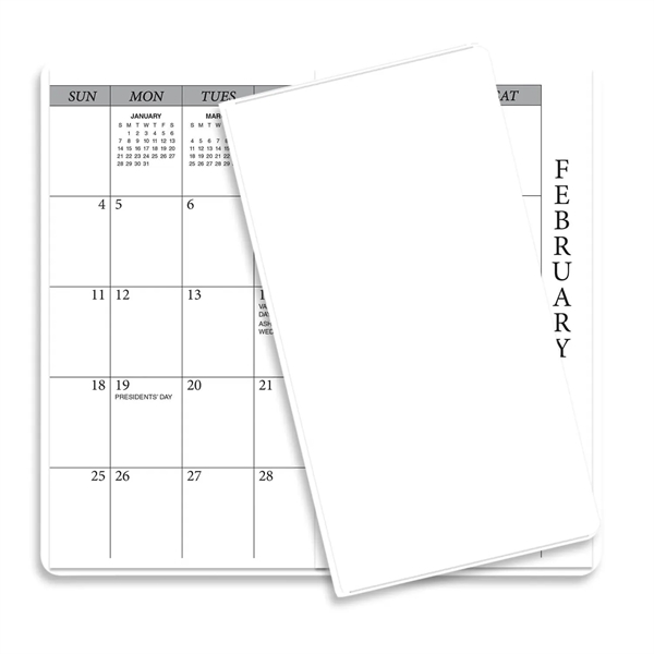 6.75"H x 3.62"W 14-month summer academic planner with vinyl cover.... from ASI 54040 Fey Promo / Fey Calendar Impressions