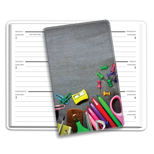 5.81"H x 3.5"W 56-week planner with one week per page with... from ASI 54040 Fey Promo / Fey Calendar Impressions