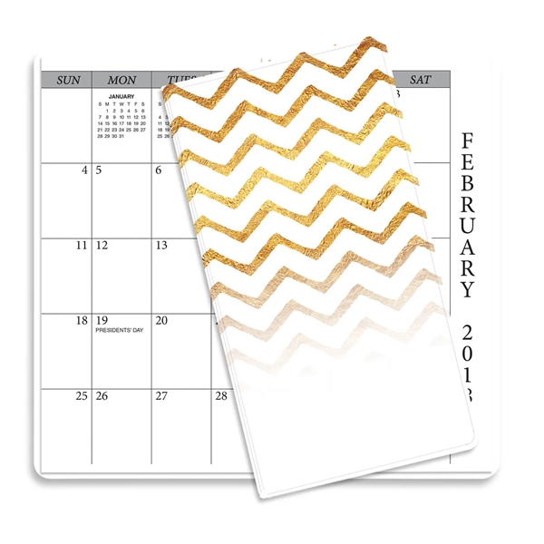 6.75"H x 3.62"W 14-month summer academic planner with vinyl cover.... from ASI 54040 Fey Promo / Fey Calendar Impressions