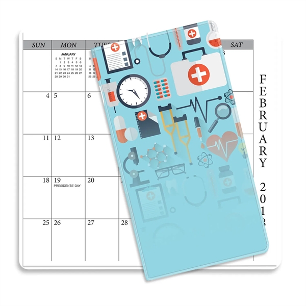 6.75"H x 3.62"W 14-month summer academic planner with vinyl cover.... from ASI 54040 Fey Promo / Fey Calendar Impressions