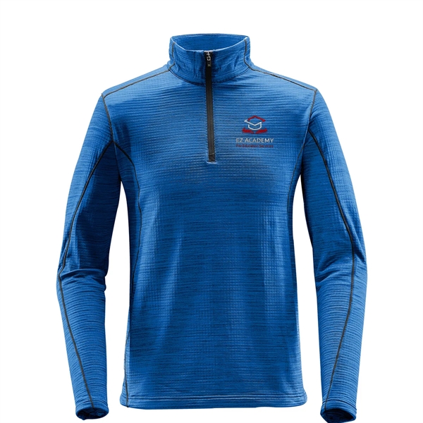 Men's thermal with a moisture-management design, side panels, front 1/4 zipper... from ASI 61125 Hit Promotional Products / Hit®