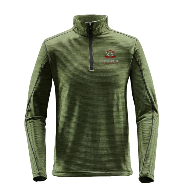 Men's thermal with a moisture-management design, side panels, front 1/4 zipper... from ASI 61125 Hit Promotional Products / Hit®