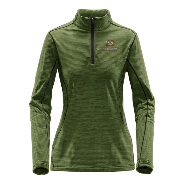 Women's thermal top with 1/4 zipper, moisture wicking performance and snag-resistant... from ASI 61125 Hit Promotional Products / Hit®