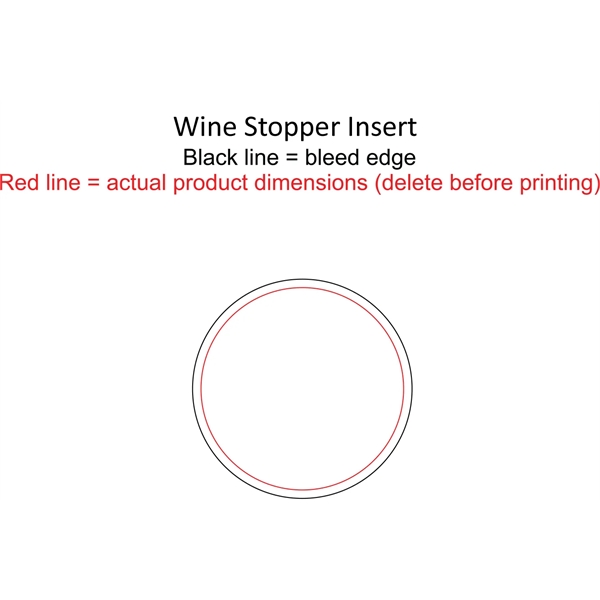 Zinc 2-Sided Wine Stopper 1 1/2" Insert Holder/Insert. Printed in a... from ASI 62635 Inno-Vative Solutions Grp LTD