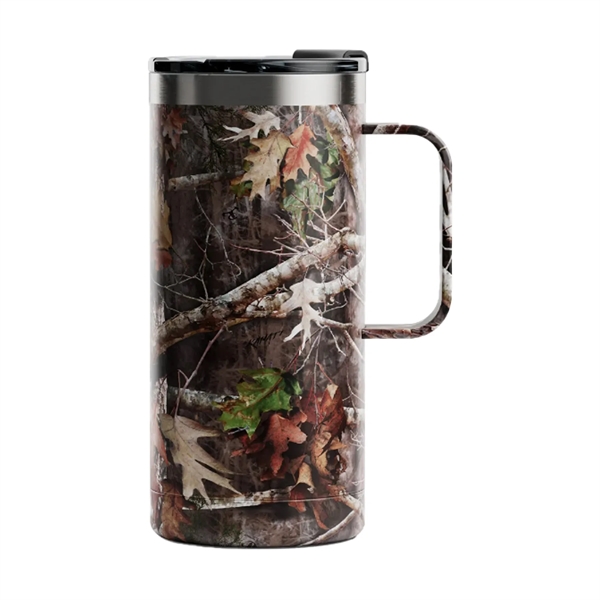 RTIC double-wall stainless steel 16 ounce travel mug with flip-top lid... from ASI 74601 Calico