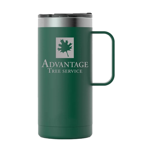 RTIC double-wall stainless steel 16 ounce travel mug with flip-top lid... from ASI 74601 Calico