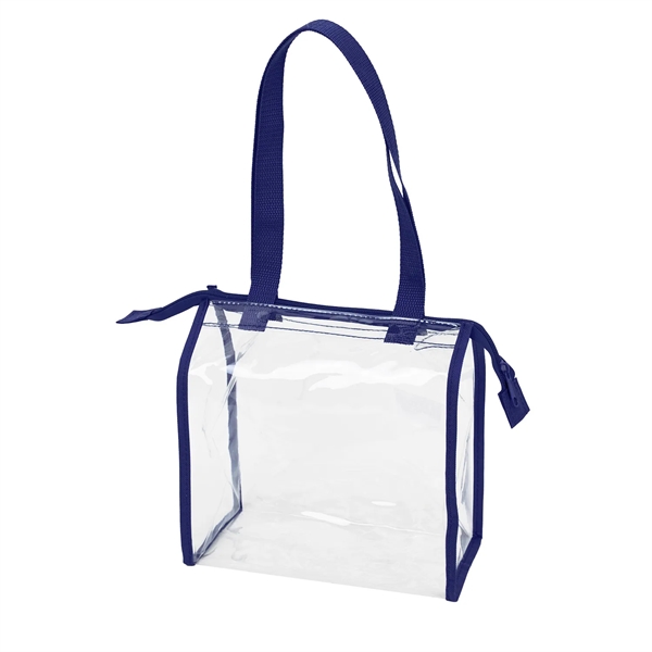 9" x 9.5" x 4.5" clear PVC tote bag with 1"... from ASI 37980 Bagworld
