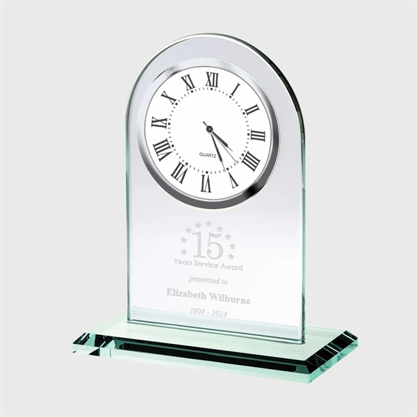 Jade White Roman Arch Clock is an ideal gift for corporate... from ASI 47791 Best Deal Awards