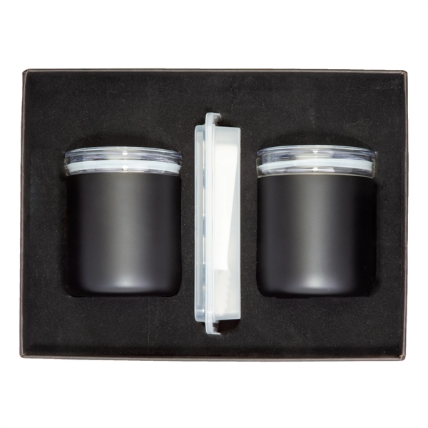 Stainless Glass Tumbler & Whiskey Cube Set.... from ASI 46755 Cosmo Promos