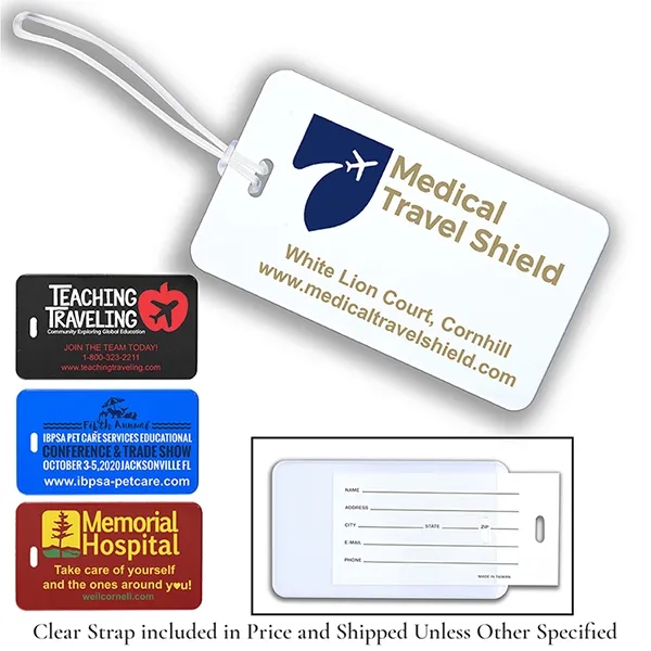 Luggage tag with slip-in clear pocket on back, loop strap and... from ASI 62660 Innovation Line