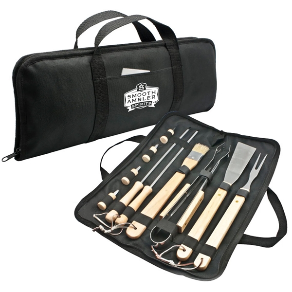 11-piece BBQ tool set in a zippered case, perfect for barbecues,... from ASI 39820 Opusline (Benmex) / Opus Line