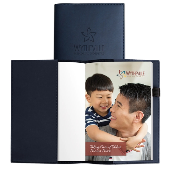 5.5" x 8.5" refillable journal, blind deboss imprint, full-color tip-in page,... from ASI 91340 Journalbooks/Timeplanner Calendars