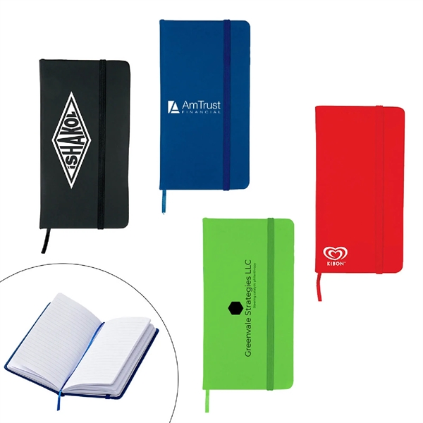 3" x 6" 60-sheet Comfort Touch Hardboard Junior Notebook with PVC... from ASI 63549 Jornik Manufacturing Corp / Jornik