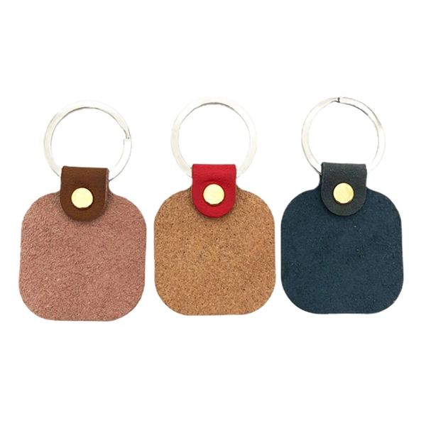 PU leather square keychain plus debossed on 1 side of PU... from ASI 37218 Athena Promo (tm)
