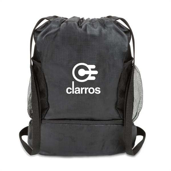 Our innovative Fitz Drawstring Bag features a zippered bottom compartment and... from ASI 84592 St Regis Group