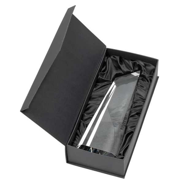Stunning trapezoidal tower award is anchored with a thick optical crystal... from ASI 84592 St Regis Group / St Regis